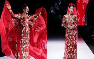 Hoa hậu Đỗ Thị Hà, Lương Thùy Linh biến hóa trên sàn diễn thời trang