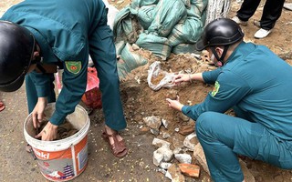 Đà Nẵng: Đang thi công vỉa hè, đào được 10 quả lựu đạn