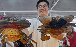 Trao giải thưởng cho cua biển lớn nhất Cà Mau nặng gần 1,5kg
