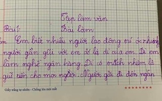 Học sinh viết văn tả "dì làm ngân hàng", đọc đến đoạn cuối mà dì sợ xanh mặt: Thế này thì dì VỠ NỢ rồi cháu ơi!