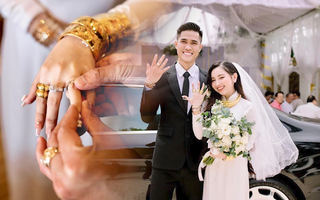 Trước đám cưới gây chấn động, cô dâu 10 tỷ ở Sóc Trăng từng có lễ đính hôn ngập trong vàng và kim cương