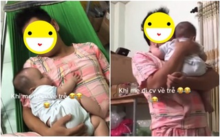Đi làm về muộn, mẹ bỉm phát hiện người lạ đang ru con ngủ, vội vàng nhìn mặt mới hoảng hốt: ''Trần đời chưa thấy trường hợp nào lạ lùng như thế''