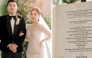Menu tiệc cưới Hà Đức Chinh ở khách sạn sang xịn bậc nhất Hà Nội có gì?