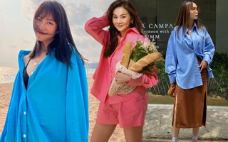Sao Việt diện áo sơ mi màu rực rỡ theo 13 cách rất sang chứ không hề "sến"