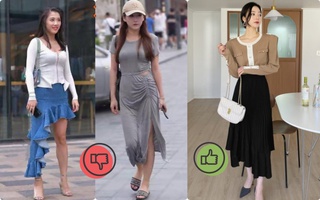 3 kiểu chân váy mặc lên là lộ hết eo thô bụng mỡ, còn khiến đôi chân như ngắn một mẩu