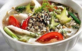 Canh hến nấu thì là