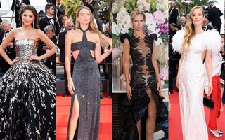 Cannes ngày 5: Nữ người mẫu quý tộc Anh mặc váy xuyên thấu lộ nội y phản cảm