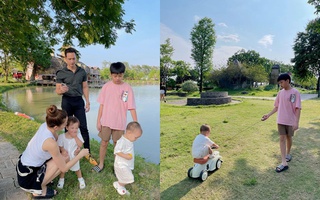 Khoảnh khắc cực yêu của gia đình Hà Hồ - Kim Lý, ánh nhìn của Subeo dành cho em út gây chú ý nhất