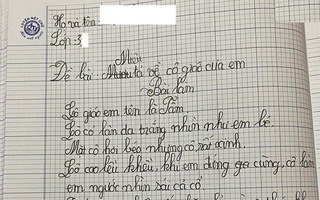 Bài văn tả cô giáo của học sinh tiểu học khiến cộng đồng mạng "đứng hình" mất 5 giây