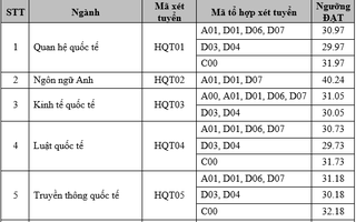 KỶ LỤC: 32/30 điểm vẫn chưa trúng tuyển ngành Truyền thông Quốc tế của Học viện Ngoại giao