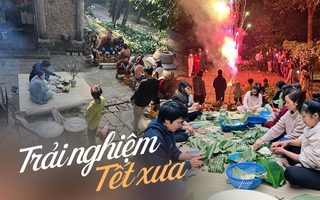 Bố mẹ đưa con đi du lịch trải nghiệm Tết xưa, tự nấu bánh chưng, tự kho cá bằng nồi đất - xu hướng mùa Tết của nhiều gia đình hiện đại