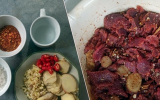Mẳm thịt bò - món ngon độc lạ của người Thái Tây Bắc