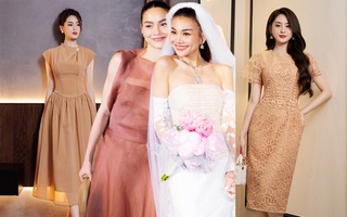 Gợi ý 10 mẫu đầm màu camel giúp các nàng diện đẹp như Hà Hồ dự đám cưới
