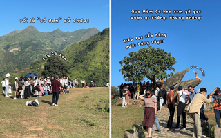 Dân tình đổ xô đi Tà Xùa: Xếp hàng "mỏi cổ" chờ chụp ảnh, cây cô đơn đông nghịt người vây quanh