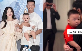 Hậu vệ tuyển Việt Nam bị con trai quên mặt sau một tuần đi thi đấu, vỡ oà hạnh phúc khi con nhận ra bố