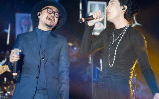 Khán giả đội mưa xem VP Bá Vương, Hà Lê, rapper Lil biểu diễn tại Dinh Độc Lập
