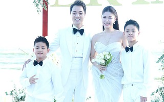 Đang khóc vì xúc động, bà xã Đăng Khôi bỗng bật cười khi nghe 2 con trai cưng nói điều này