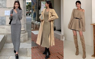 10 set váy len trẻ trung, sang trọng đáng tham khảo cho mùa lạnh