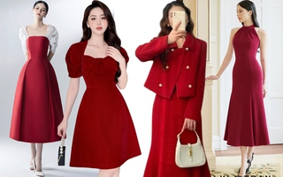 10 mẫu đầm đỏ đẹp mê ly để các nàng tỏa sáng trong đêm tiệc Giáng sinh