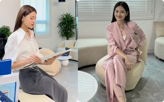 2 chiêu diện đồ công sở hack eo thon dáng chuẩn của nữ phụ chảnh nhất phim giờ vàng VTV 