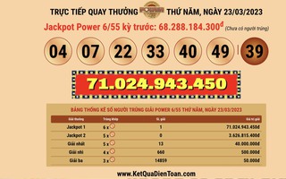 1 vé số Vietlott trúng giải Jackpot 71 tỉ đồng