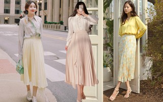10 cách mặc chân váy xếp ly siêu trẻ và thanh lịch