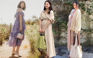 10 set váy trẻ trung và xinh tươi dành cho mẹ bầu