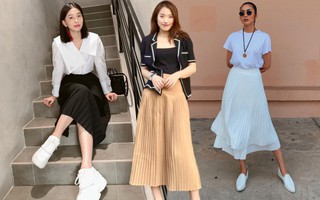 Sao Việt biến hóa trẻ trung và thanh lịch với chân váy xếp ly