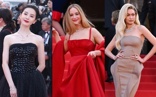 Thảm đỏ Cannes 2023 ngày 6: Jennifer Lawrence đi dép xỏ ngón, Lưu Thi Thi - Joo Ji Hoon đẹp bất chấp “ống kính hung thần”
