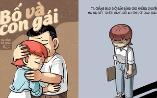 Cay mắt với bộ truyện tranh về tình cảm của bố và con gái
