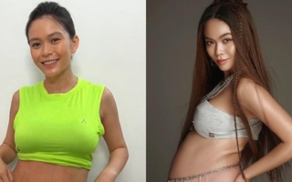 Á hậu Mâu Thủy khoe vòng 2 sau 3 tháng sinh con