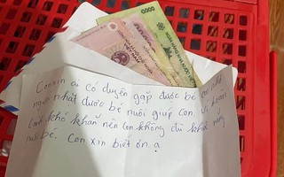 Bé sơ sinh bị bỏ rơi trước cổng nhà dân kèm mảnh giấy và phong bì 500 nghìn đồng