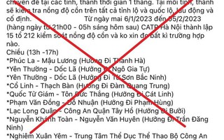 Công an Hà Nội bác tin "lập 15 tổ kiểm soát nồng độ cồn"