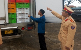 Bắt nhiều phương tiện vận chuyển hàng lậu, đông lạnh không rõ nguồn gốc