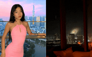 Ngắm pháo hoa từ phòng ngủ tường kính view Bitexco nổi nhất hiện tại: Chill cỡ nào mà ai nhìn cũng ước?