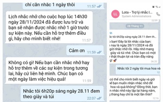 Dùng tính năng nhắc việc của app Lotus Chat, vợ tôi lại ghen, tưởng tôi có trợ lý riêng