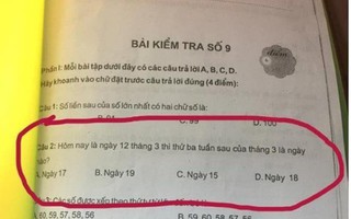 Bài toán tính ngày tháng của học sinh tiểu học khiến người lớn cũng phải lao đao