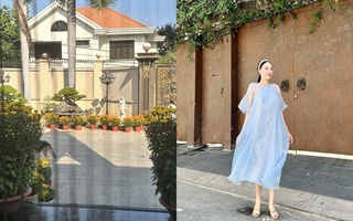 Linh Rin hé lộ khuôn viên nhà "đậm chất Tết", nhìn khoảng sân là biết tòa biệt thự đồ sộ cỡ nào