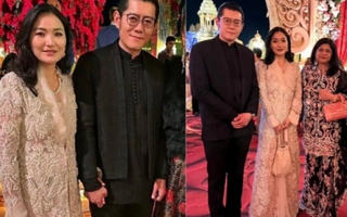 Hoàng hậu "vạn người mê" của Bhutan dự tiệc nhà tỷ phú giàu nhất châu Á: Xinh đẹp ngút ngàn, hiếm hoi thể hiện cử chỉ thân mật với chồng