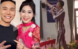 Hình ảnh ca sĩ Châu Việt Cường biểu diễn trong trại giam sau khi lĩnh án 13 năm tù vì tội giết người