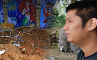 Người cha mất con và cháu trong vụ sạt lở tại Hà Nội cào từng lớp đất với hy vọng con có thể thở