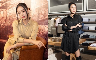 2 nàng Á hậu Ngọc Hằng, Khánh Linh đọ sắc với đầm lụa thanh lịch tại sự kiện thời trang