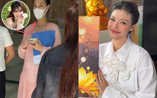 Á hậu Kiều Loan lộ diện sau khi bị bắt gặp đi khám thai, để lộ chi tiết được cho là "dấu hiệu mang bầu"