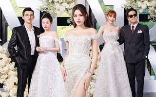 Vợ chồng Midu - Minh Đạt cùng dàn chân dài Vbiz đẹp như tạc tượng tại show của NTK Chung Thanh Phong