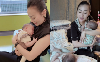 Sểnh ra là ôm ấp, hít hà con, Phương Oanh lo lắng các bé "bện hơi" mẹ nhưng quyết mặc kệ vì lý do này