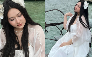 Hình ảnh lạ lẫm chưa từng thấy của Trúc Anh (Mắt Biếc) tại hôn lễ Salim
