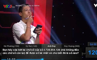 Bài toán Olympia yêu cầu xóa 3 chữ số khiến thí sinh toát mồ hôi hột, dân mạng thi nhau giải đố cả buổi không ra
