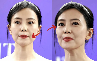Ở tuổi 45, Cao Viên Viên lộ rõ nếp nhăn nơi khóe mắt, gương mặt hơi chảy xệ, "nữ thần quốc dân" cũng không tránh khỏi sức ép của thời gian