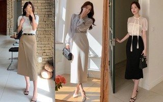 10 cách mặc chân váy suông tới công sở chuẩn thanh lịch, nhưng vẫn rất trẻ trung