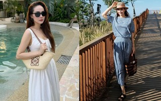 Thời trang đi du lịch của Minh Hằng đẹp từ năm này qua năm khác, phụ nữ U40 nên tham khảo